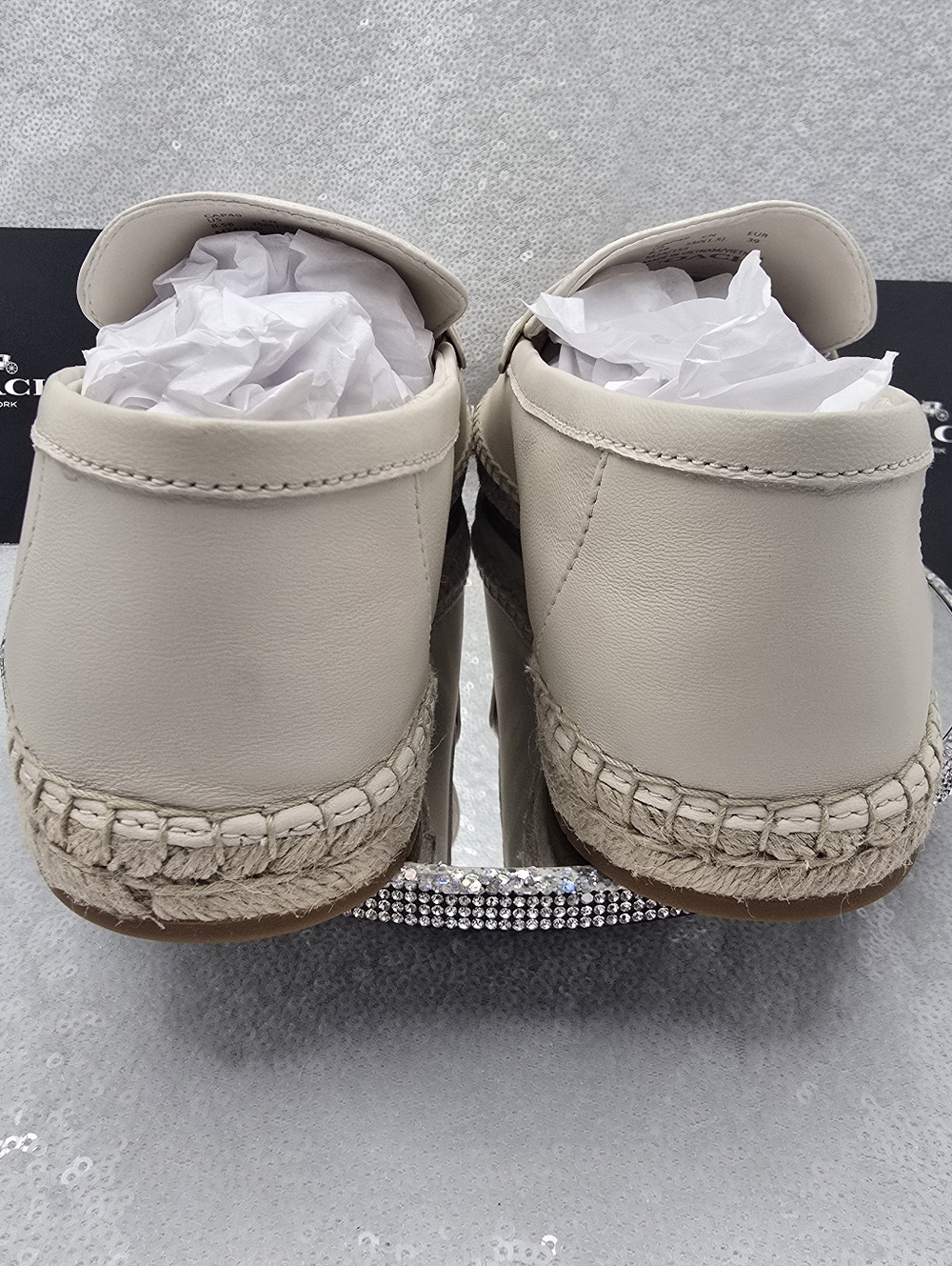 Coach Leather Loafer Espadrille Slip-on Women's 8.5 - Picture 5 of 10